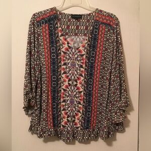 Cynthia Rowley Black and White Graphic Blouse